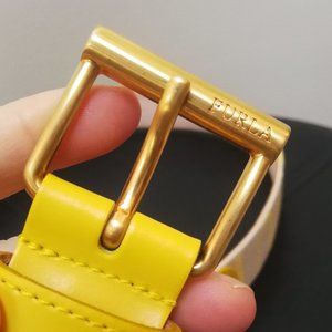 🍋NEW Furla Leather/Fabric Belt